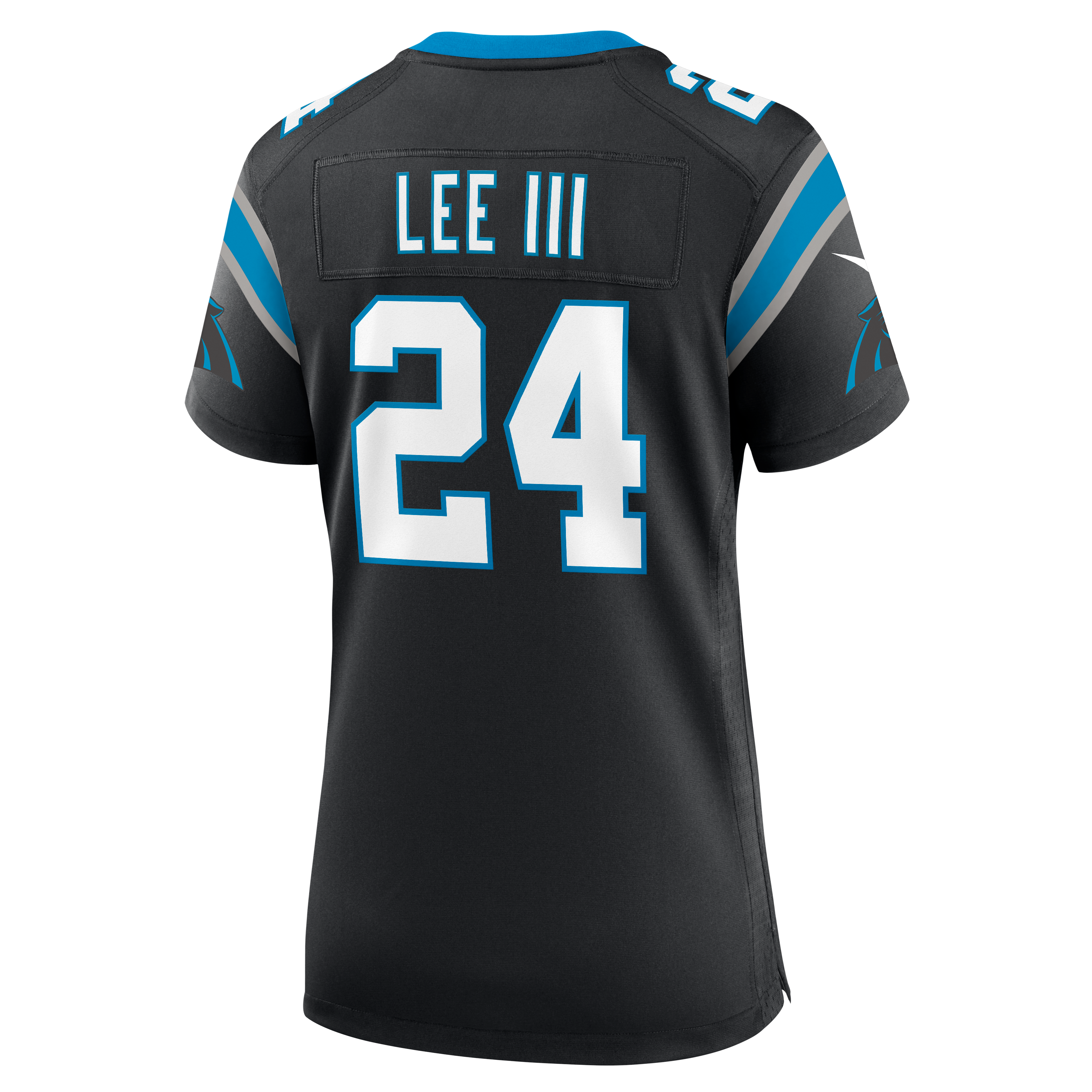 Maillot de match Nike Will Lee III noir pour femme, Carolina Panthers