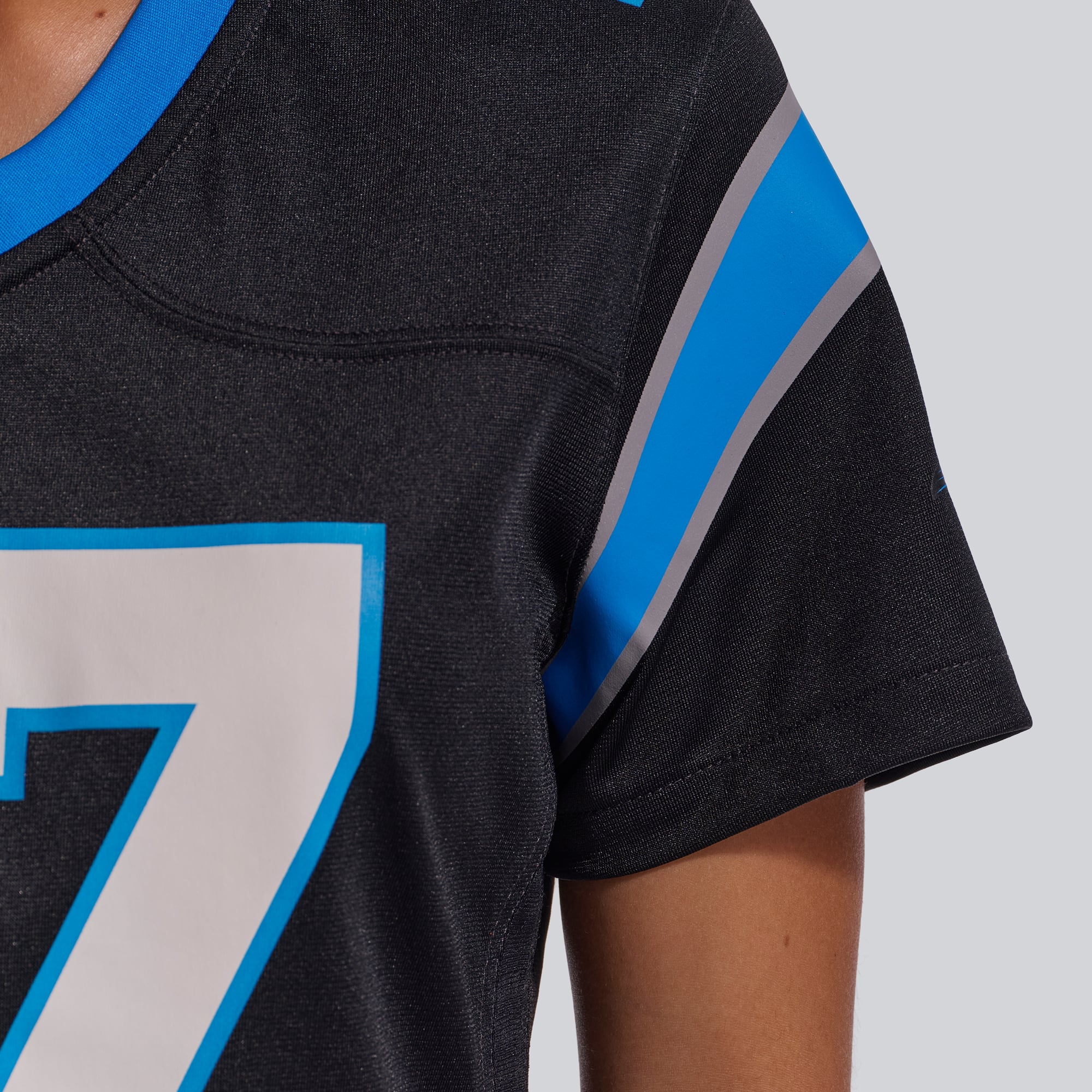 Maillot de match l'équipe Nike Xavier Legette des Panthers la Caroline pour femme, noir