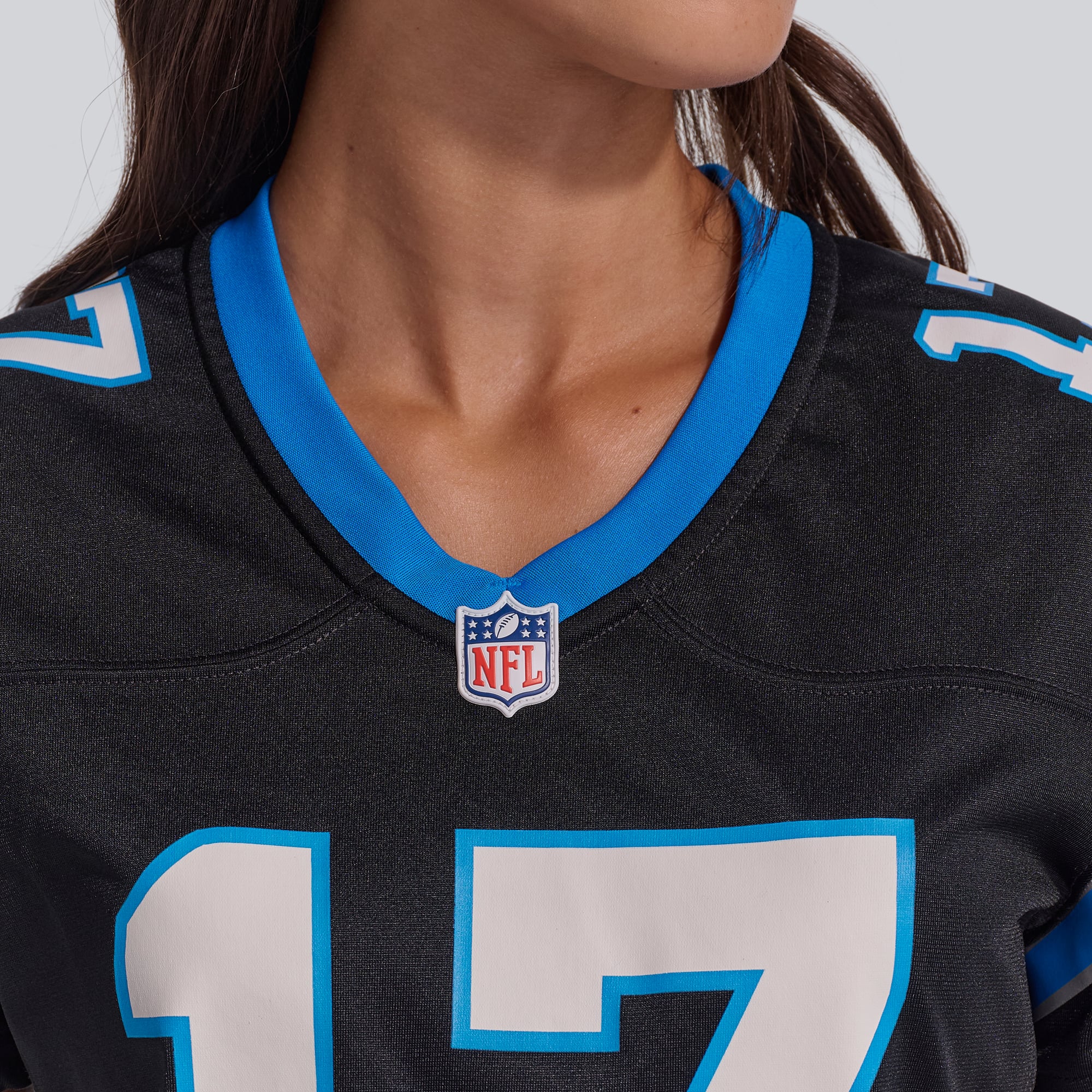 Maillot de match l'équipe Nike Xavier Legette des Panthers la Caroline pour femme, noir