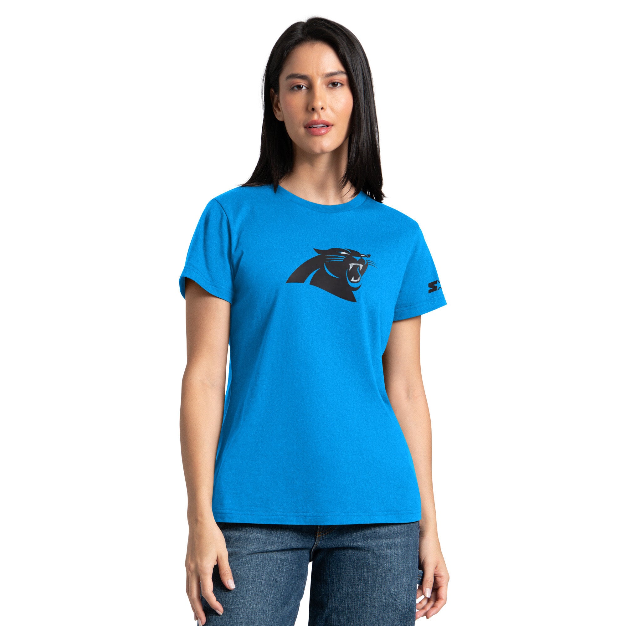 Ensemble sweat à capuche et t-shirt Starter bleu/noir Carolina Panthers pour femme