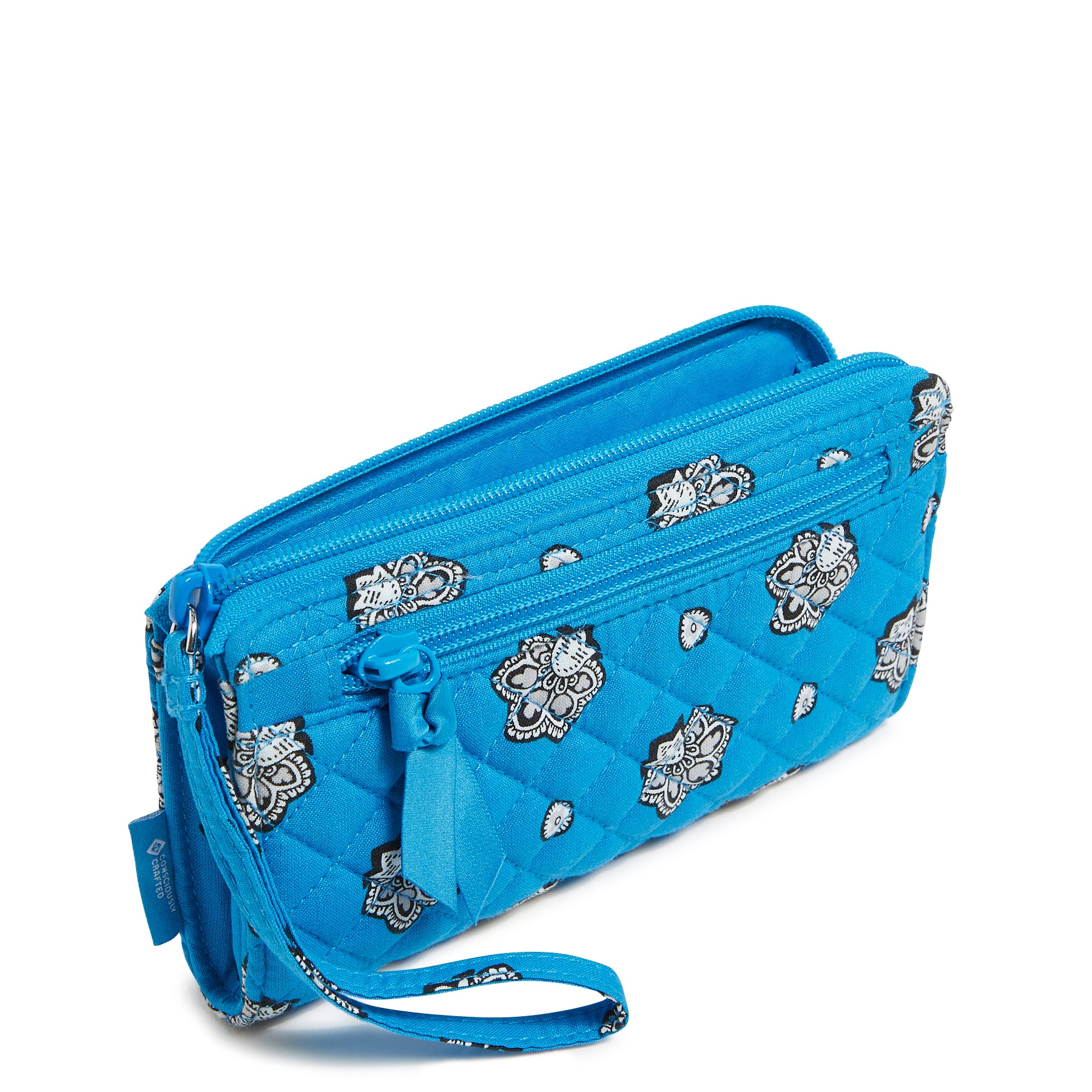 Pochette zippée avant RFID Vera Bradley Carolina Panthers pour femme