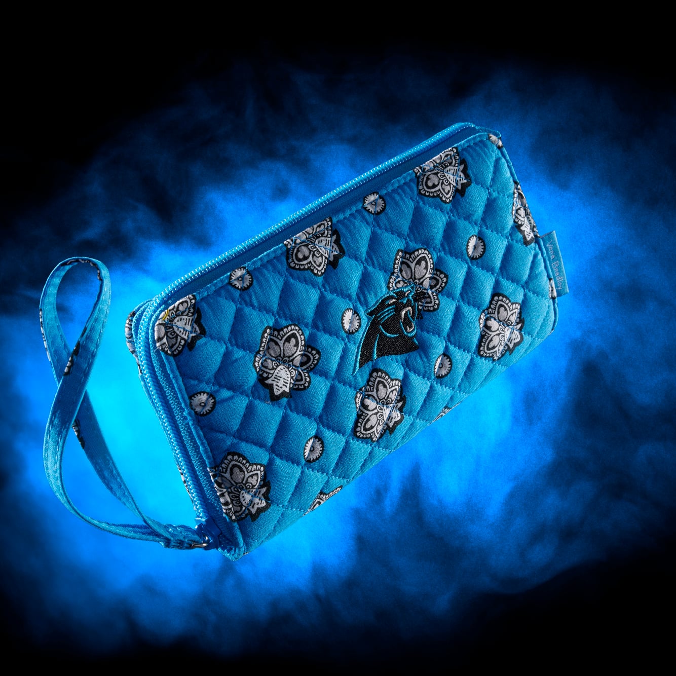 Pochette zippée avant RFID Vera Bradley Carolina Panthers pour femme