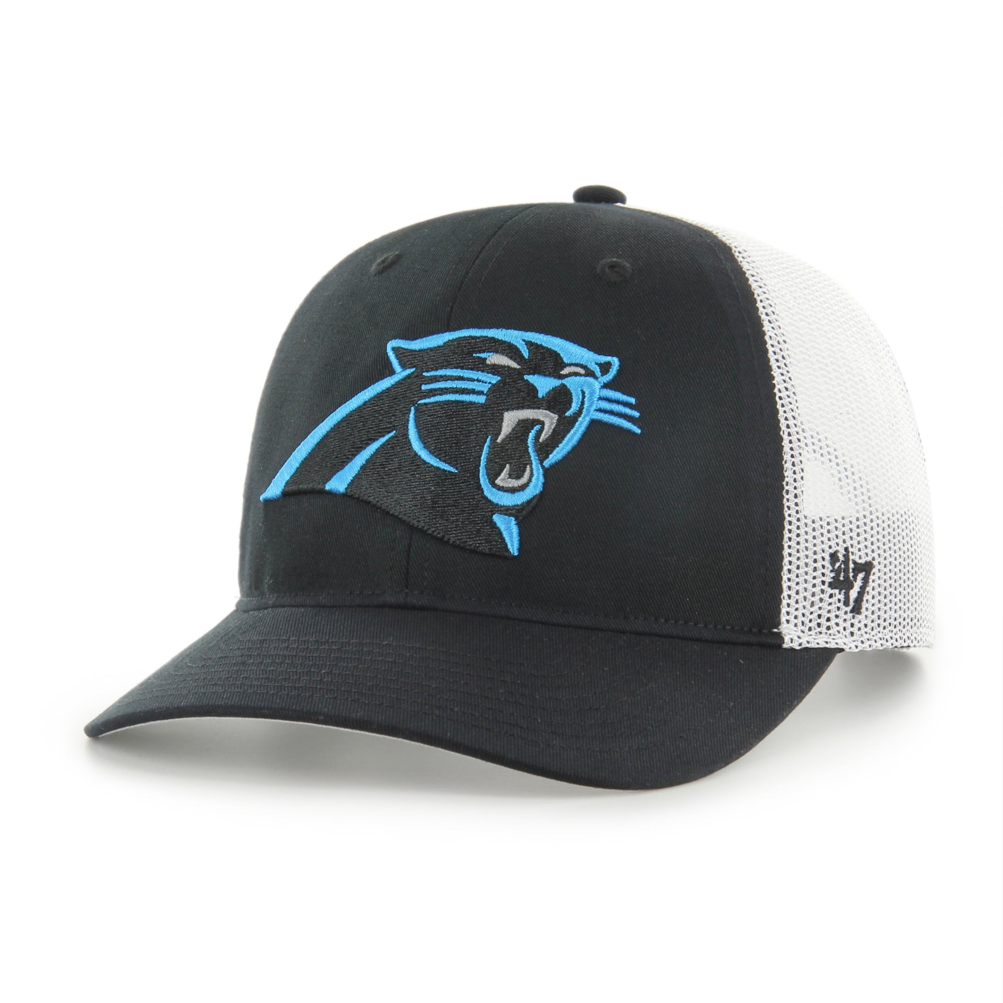 Casquette trucker ajustable noire Carolina Panthers pour jeunes, modèle 47