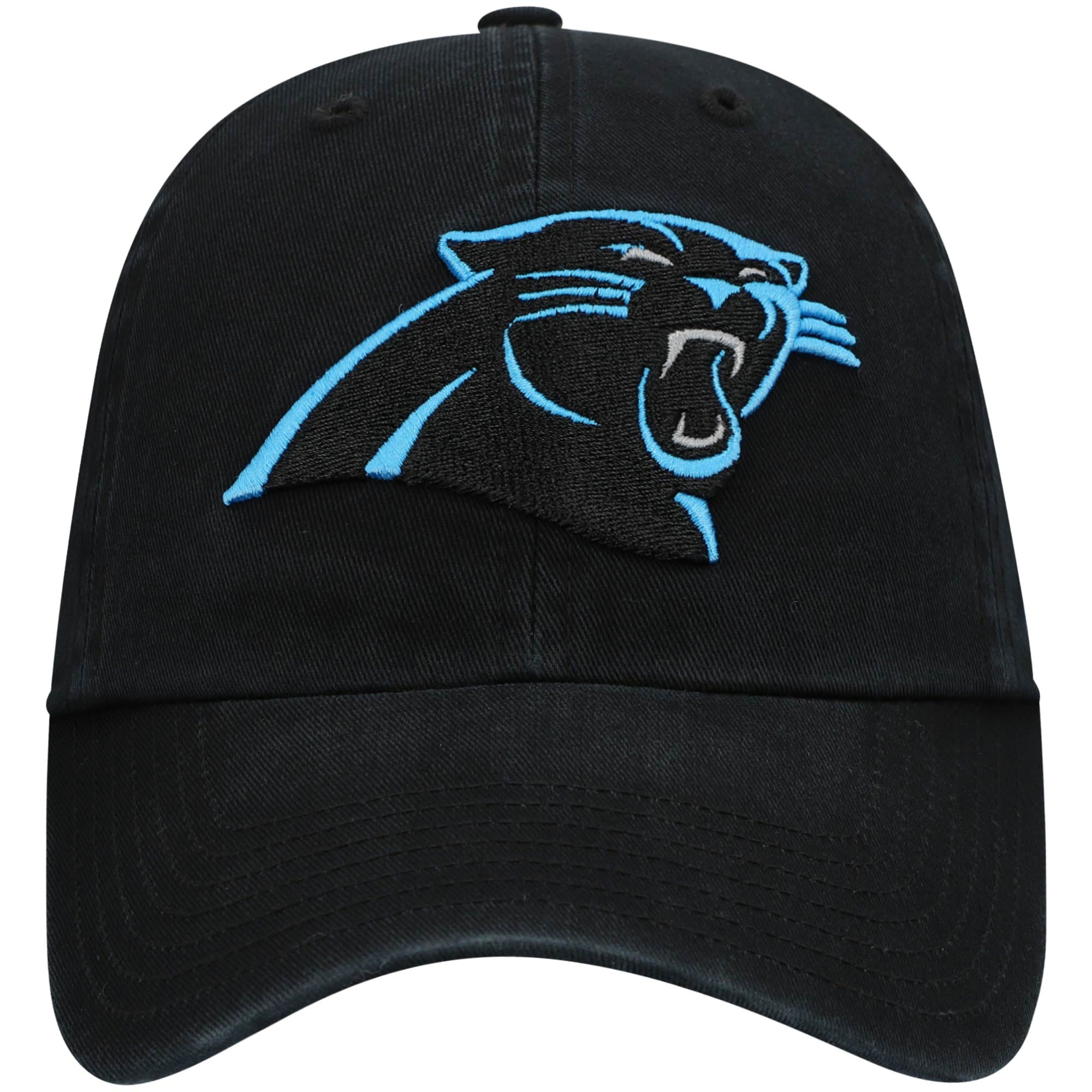Youth '47 Black Carolina Panthers Logo Clean Up Adjustable Hat