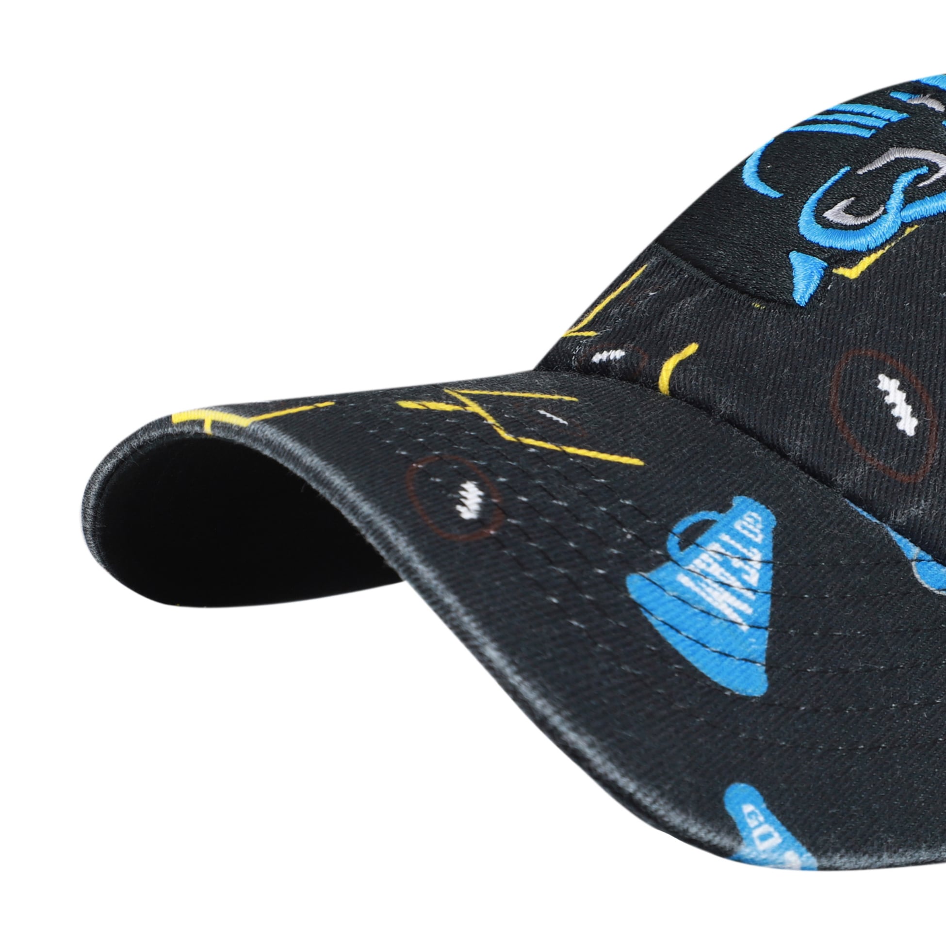 Youth '47 Black Carolina Panthers Stomping Ground Clean Up Adjustable Hat