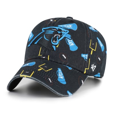  Carolina Panthers '47 Youth Stomping Ground Clean Up Adjustable Hat - Black