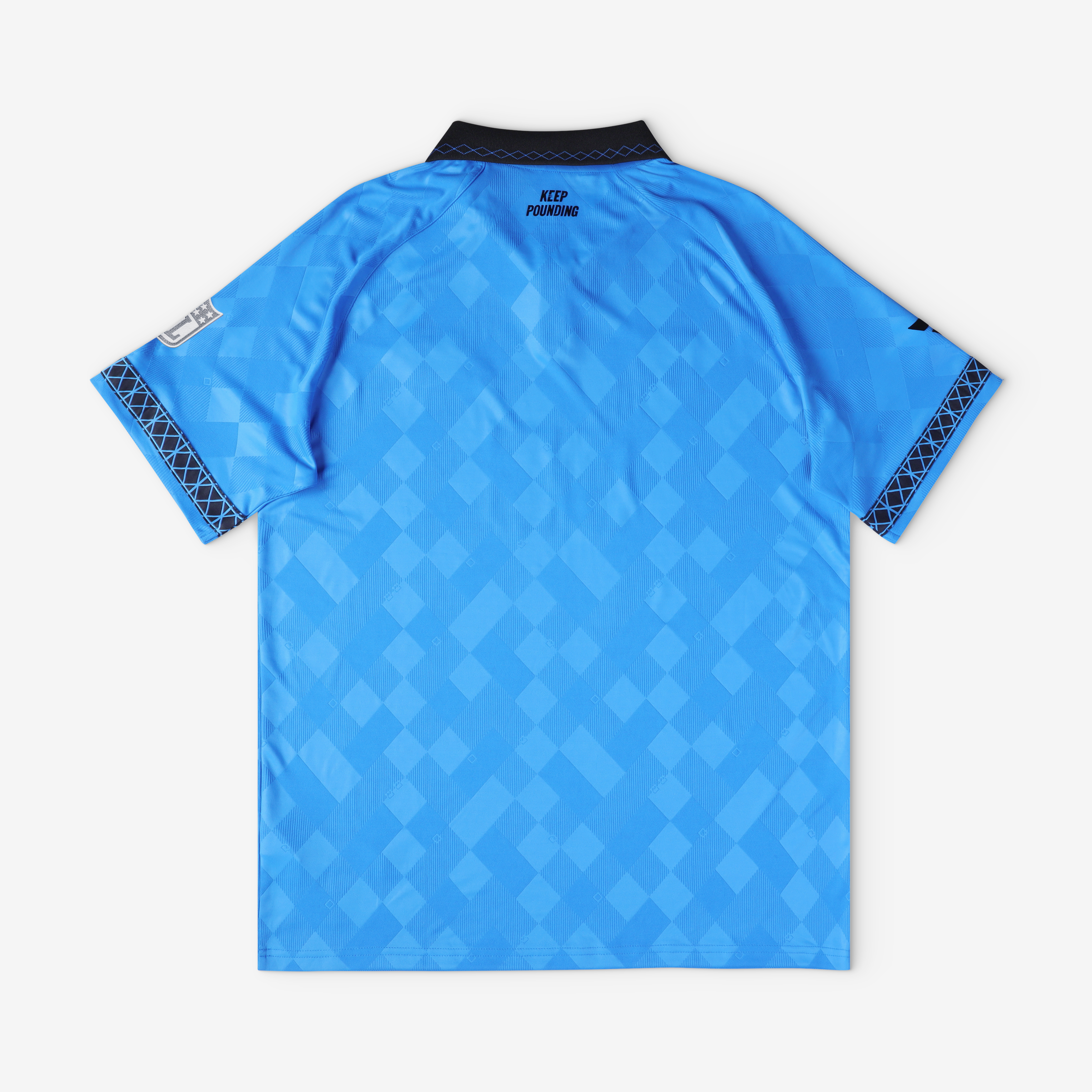 Youth Fanatics Blue Carolina Panthers Football x Collared Fan Top