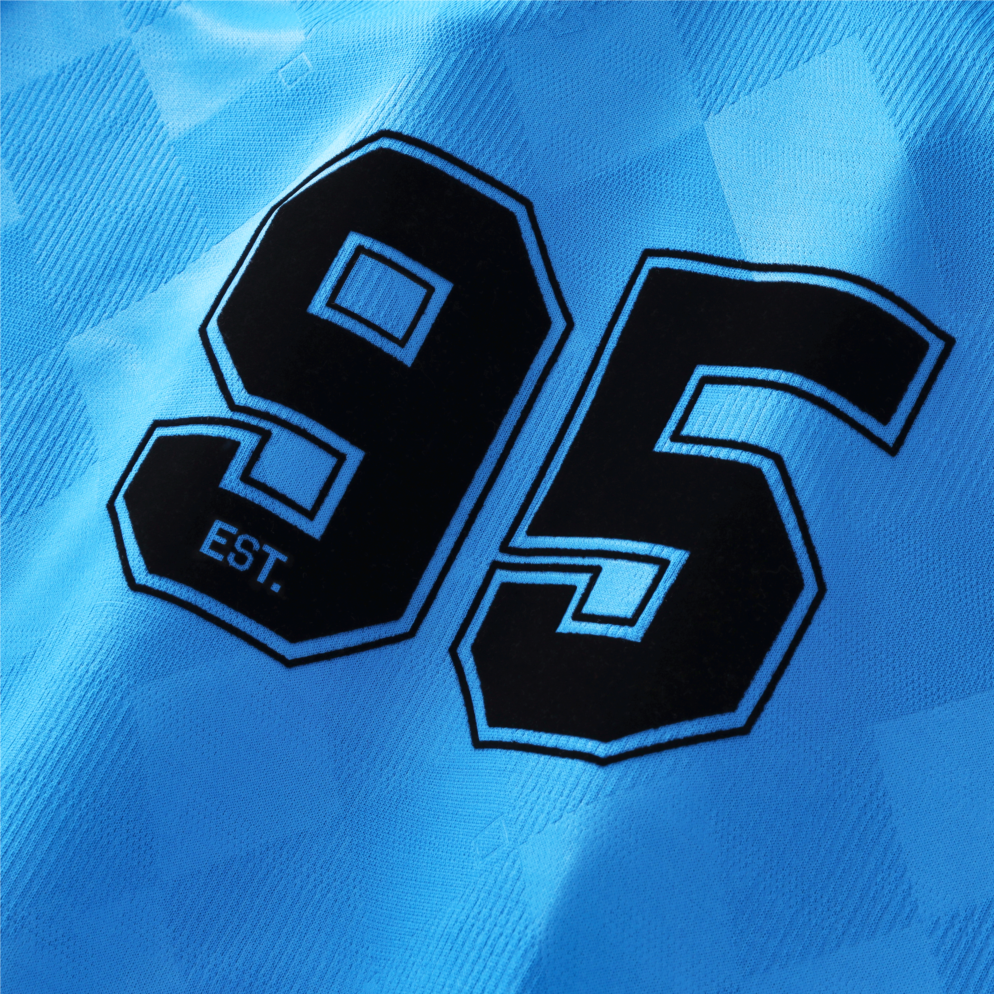 Youth Fanatics Blue Carolina Panthers Football x Collared Fan Top