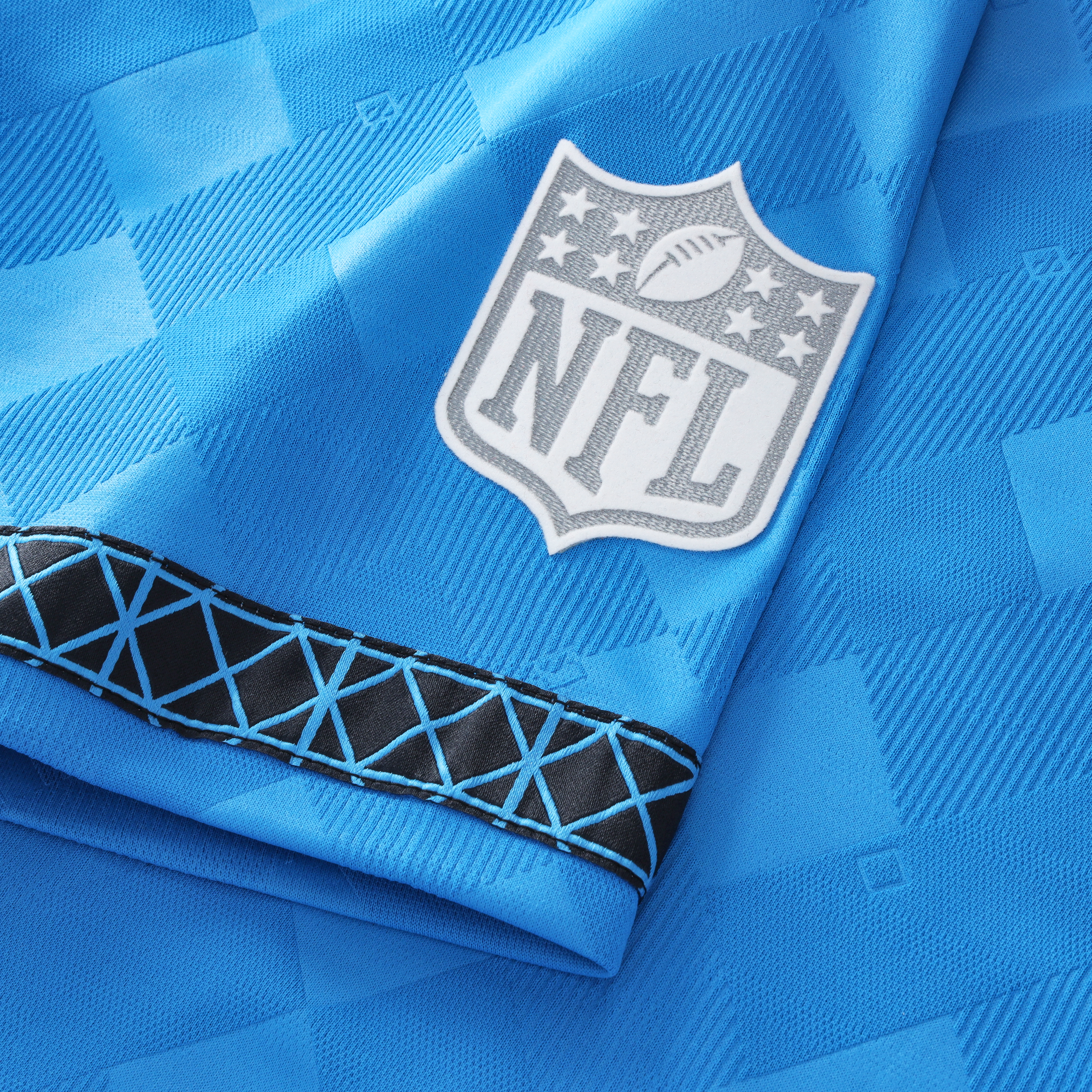Youth Fanatics Blue Carolina Panthers Football x Collared Fan Top