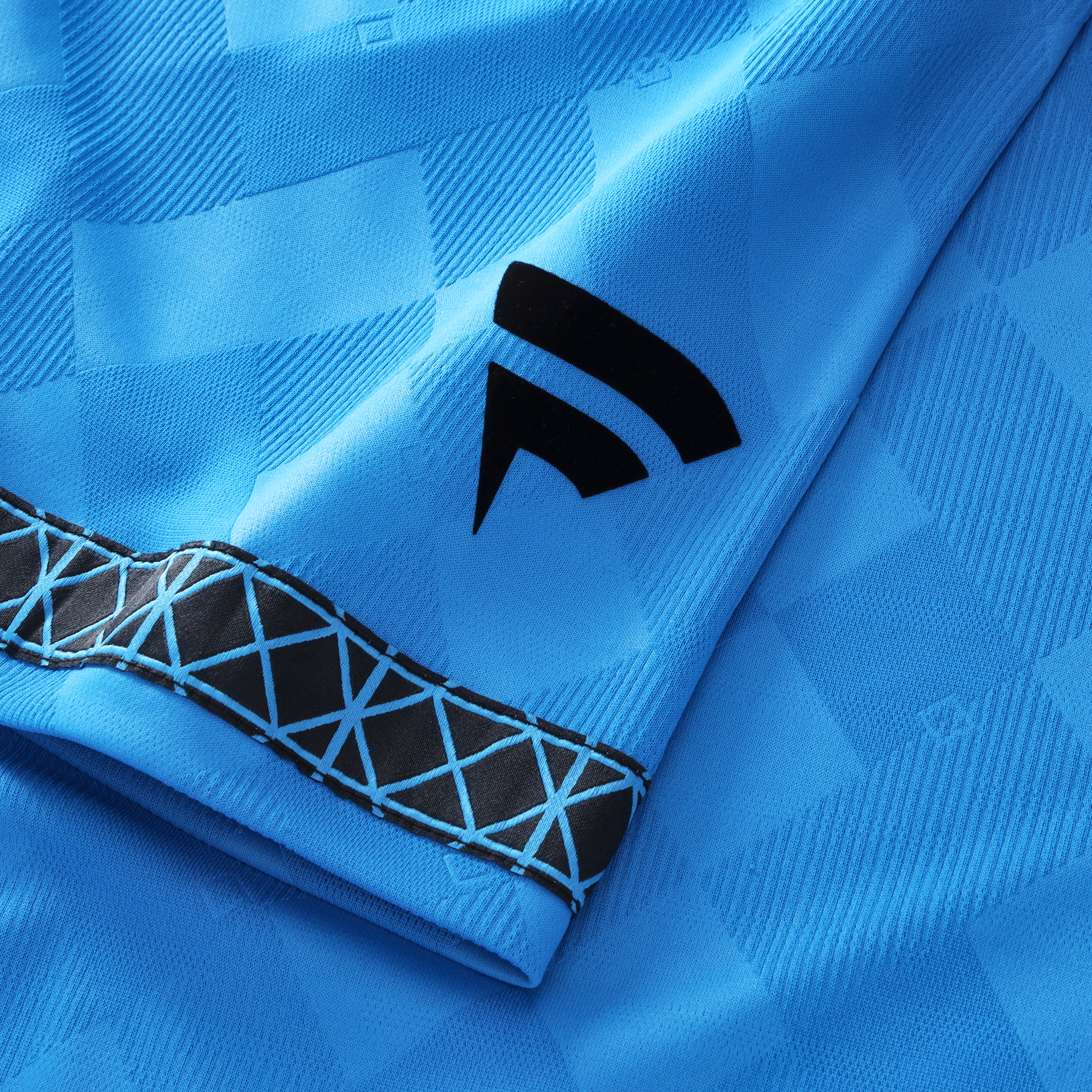 Youth Fanatics Blue Carolina Panthers Football x Collared Fan Top