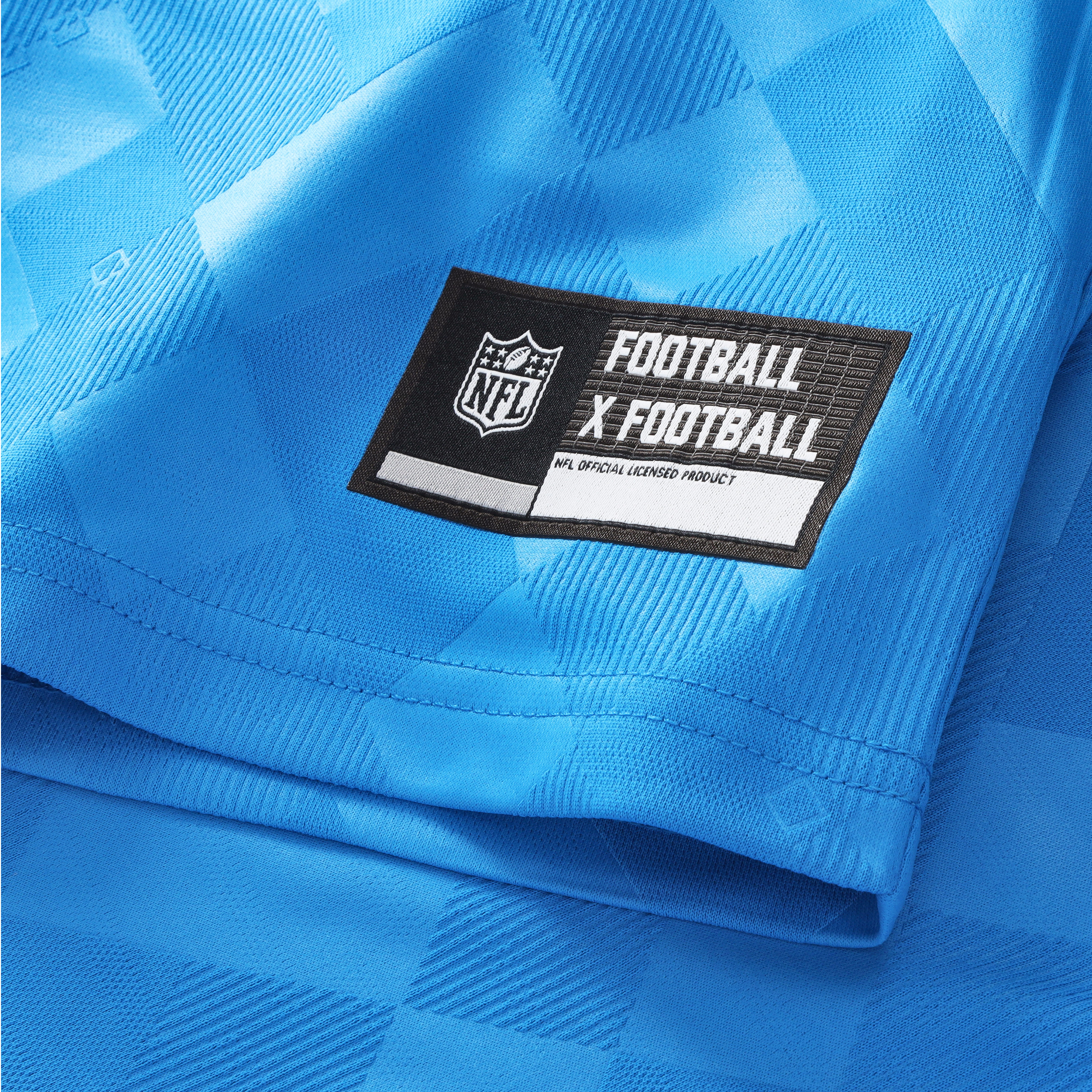 Youth Fanatics Blue Carolina Panthers Football x Collared Fan Top