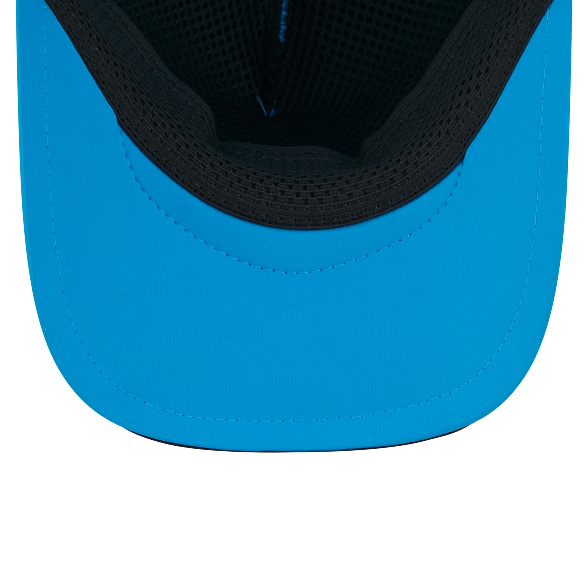 Youth New Era Blue Carolina Panthers 2026 Sideline Apex 9FORTY Adjustable Trucker Hat