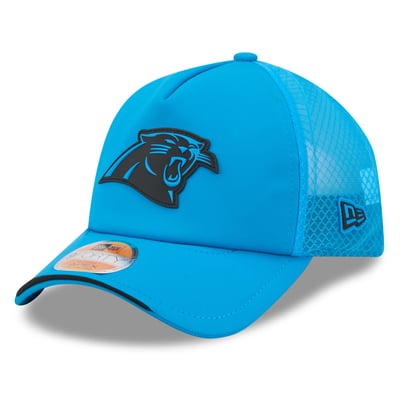 Carolina Panthers New Era Youth 2026 Sideline Apex 9FORTY Adjustable Trucker Hat - Blue