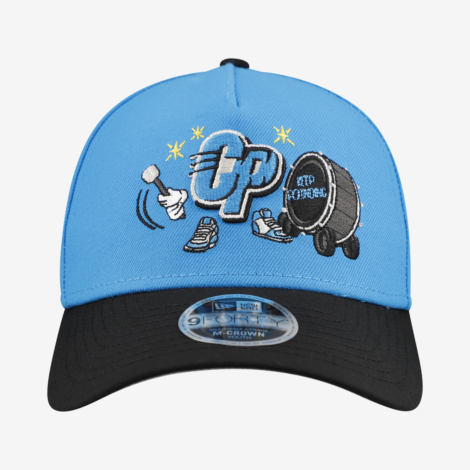 Casquette ajustable New Era bleue Carolina Panthers 9FORTY pour jeunes