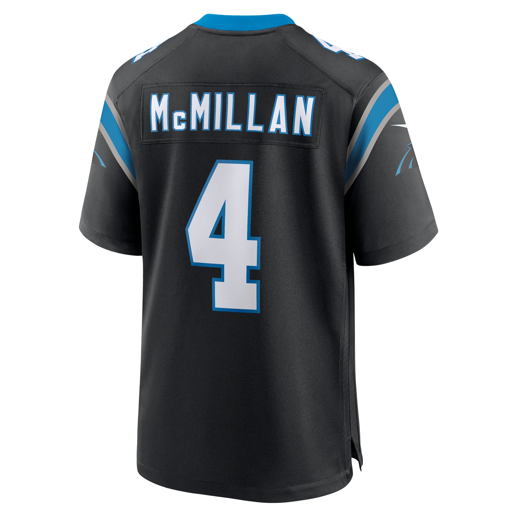 Maillot de match Nike Tetairoa McMillan noir pour jeune des Carolina Panthers