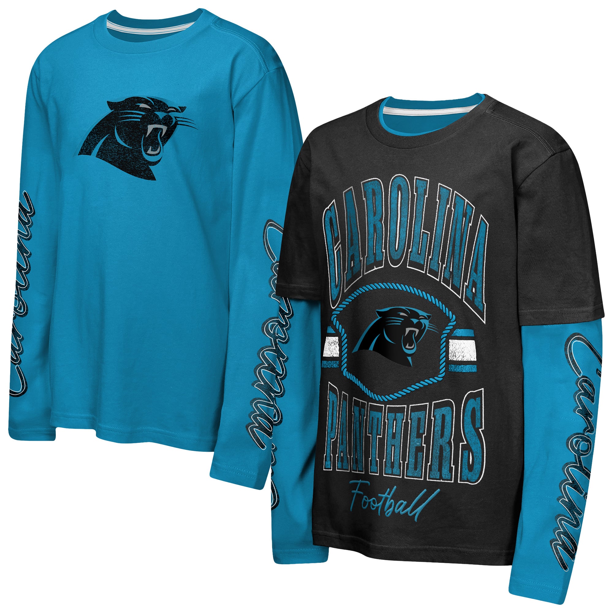 Youth Outerstuff Black Carolina Panthers Motion Combo Set