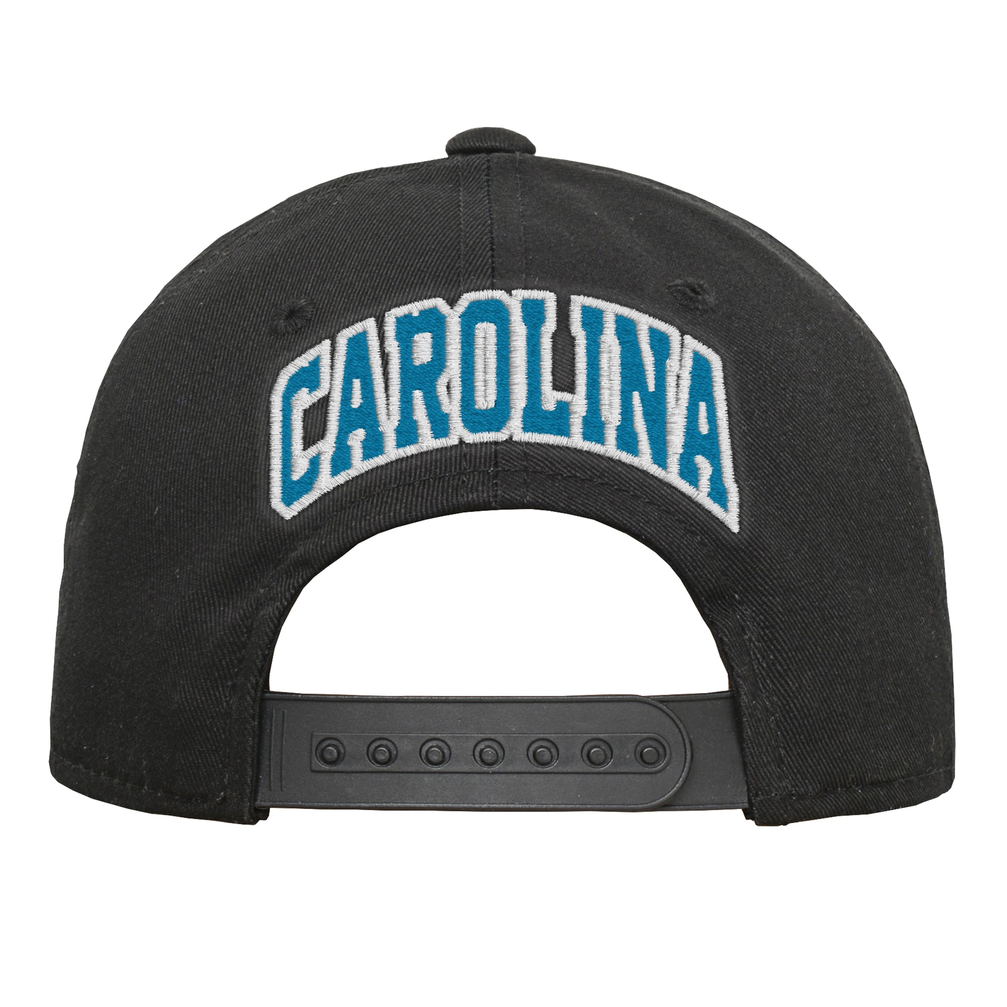 Youth Outerstuff Black Carolina Panthers Pre-Curved Snapback Hat