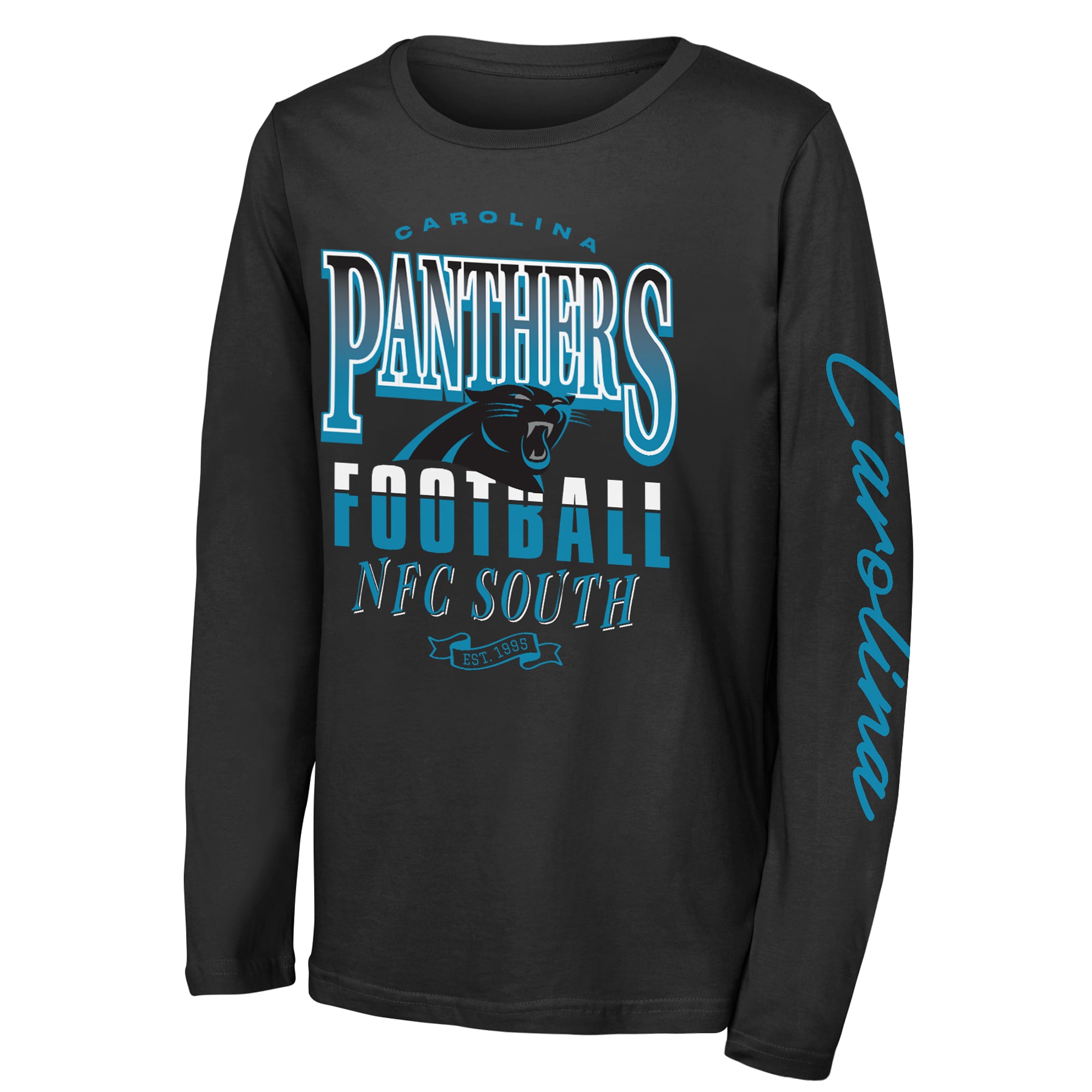 T-shirt à manches longues Youth Outerstuff Black Carolina Panthers Real Ones