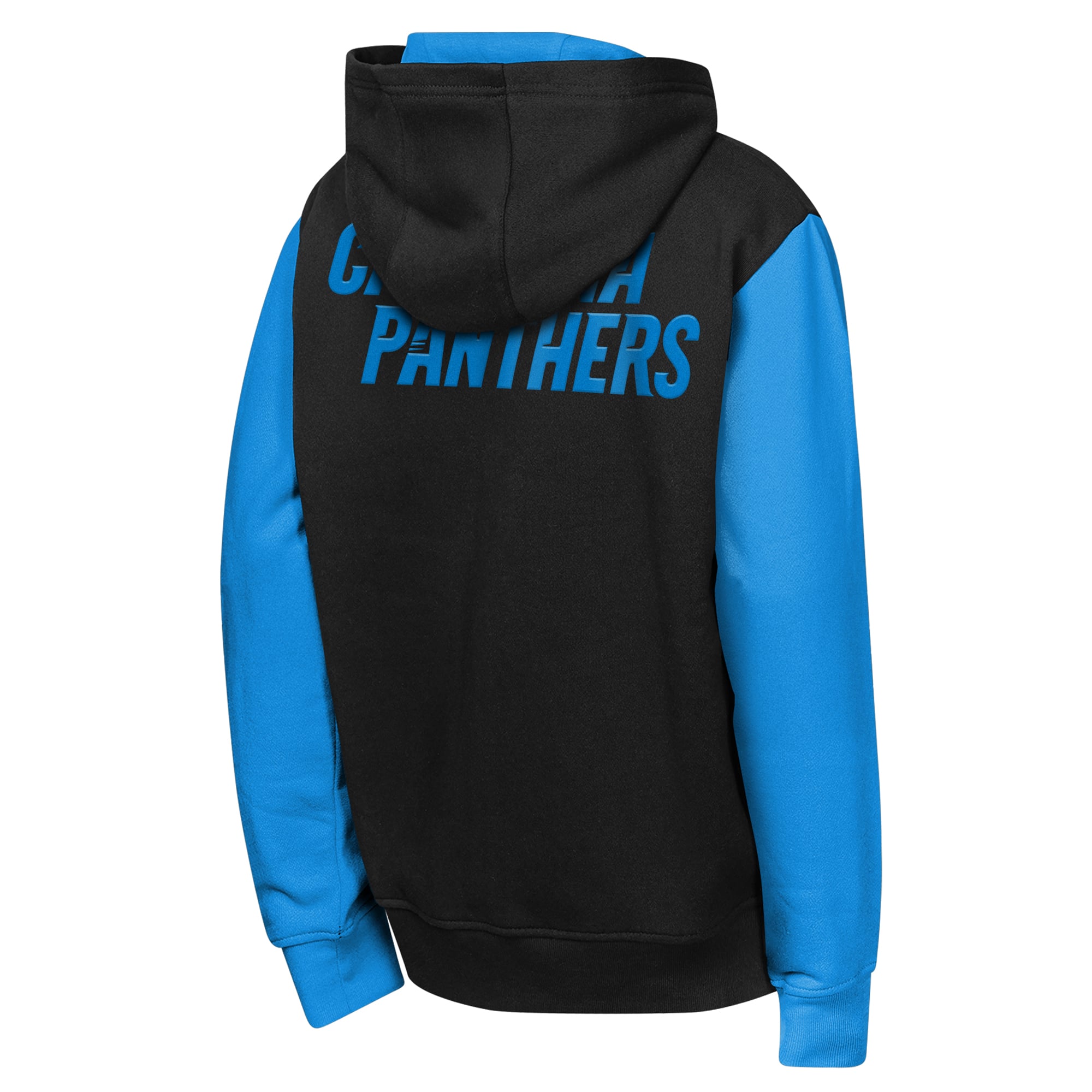 Sweat à capuche zippé Youth Outerstuff Black Carolina Panthers Stadium Colorblock