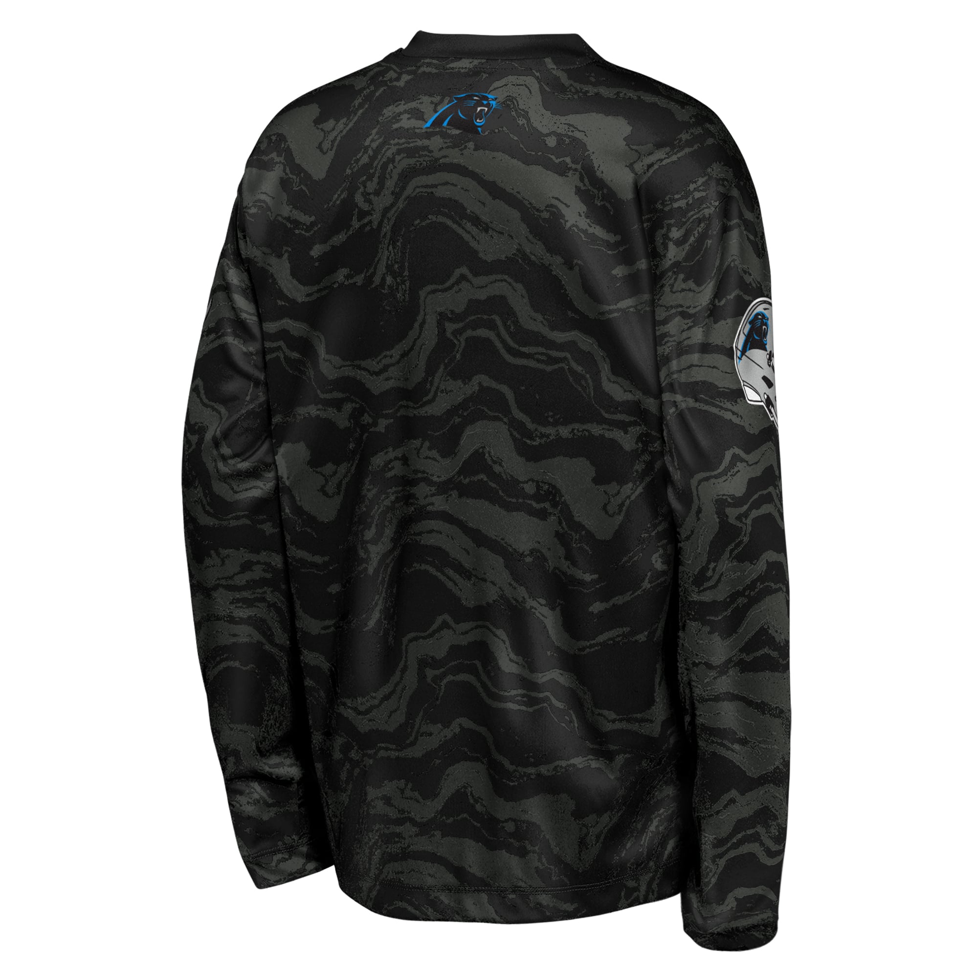 T-shirt à manches longues Youth Outerstuff Black Carolina Panthers Tailgate Performance
