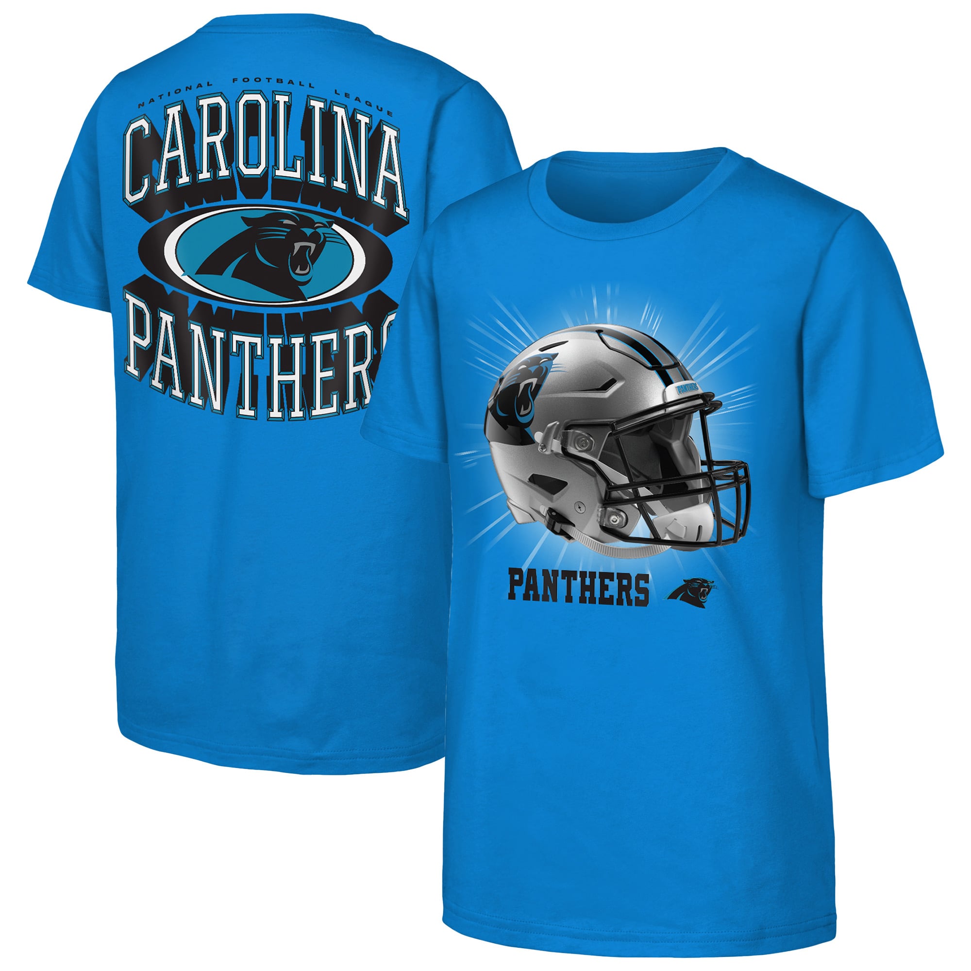 T-shirt Outerstuff bleu pour jeunes, esprit de victoire des Panthers la Caroline