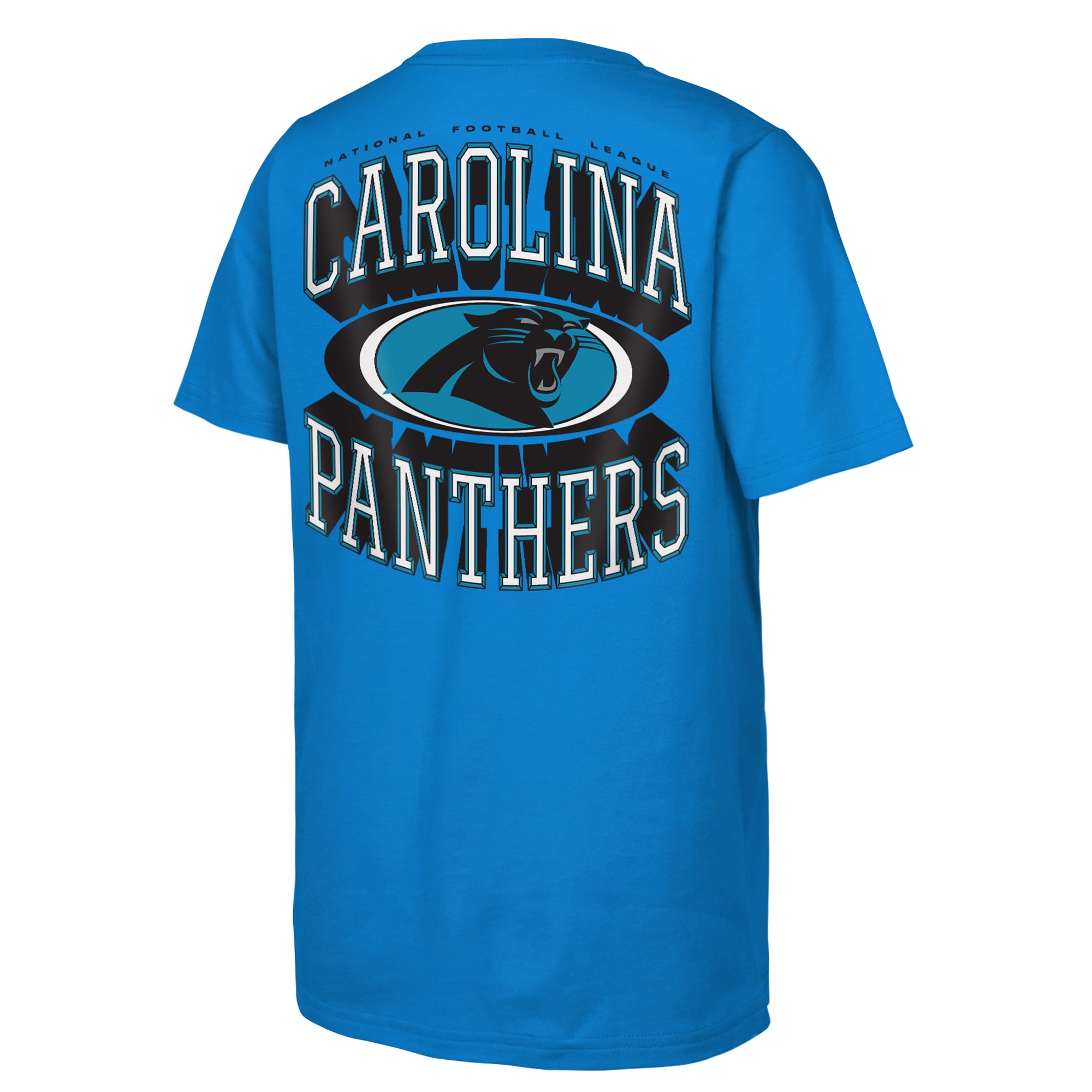 T-shirt Outerstuff bleu pour jeunes, esprit de victoire des Panthers la Caroline