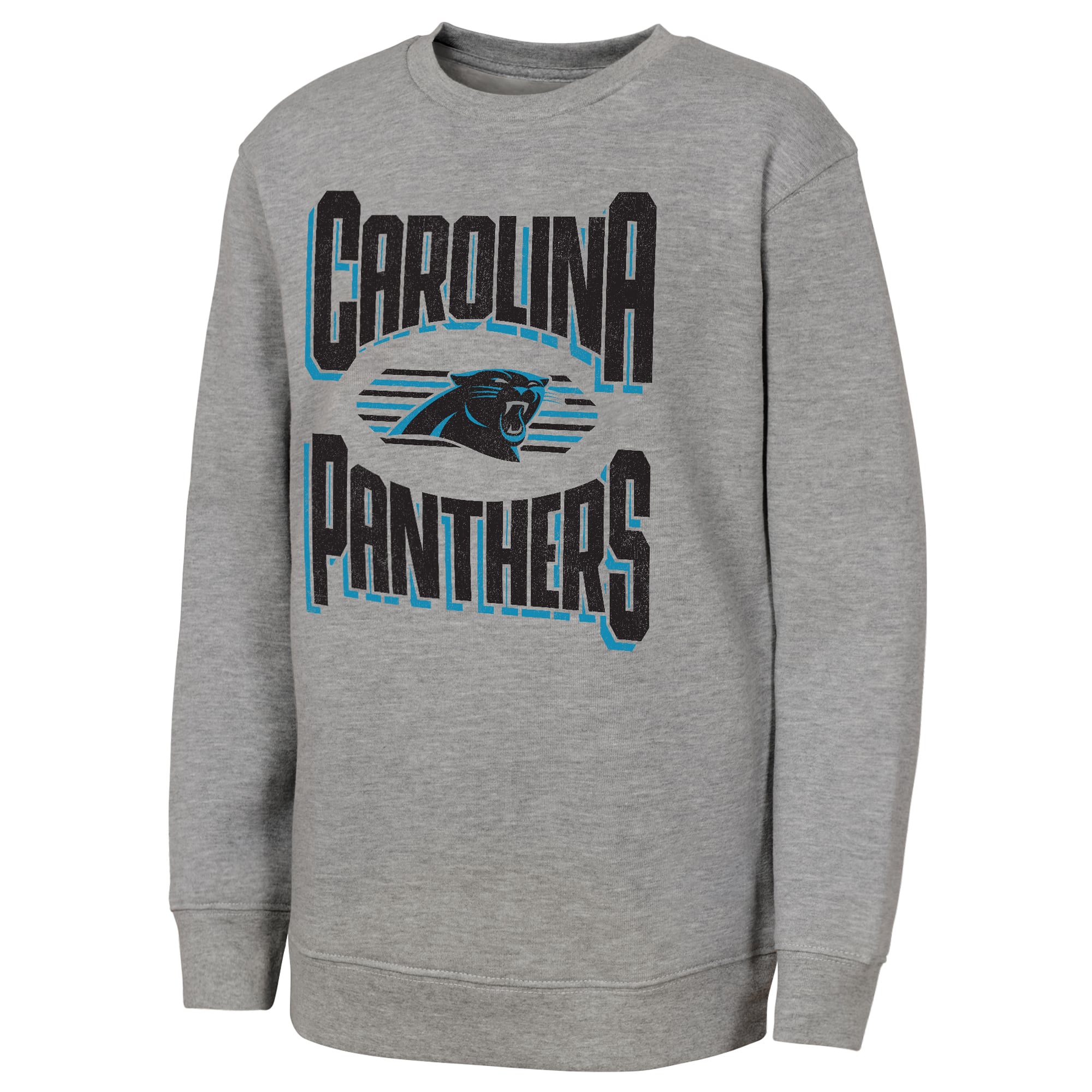Sweat-shirt gris Jet Stream des Panthers de la Caroline pour jeunes marque Outerstuff