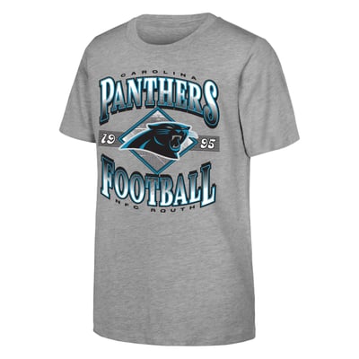  Carolina Panthers Outerstuff Youth NFL Of Days Past T-Shirt - Heather Gray