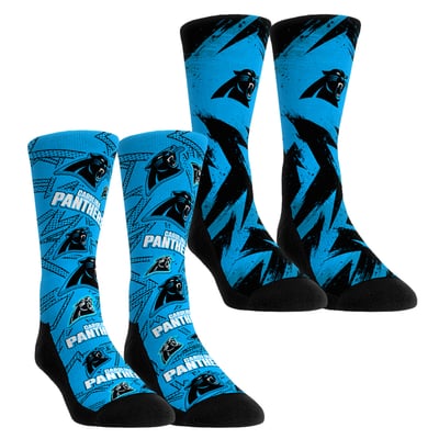  Carolina Panthers Rock Em Youth Game Day Two-Pack Crew Sock Set - Blue