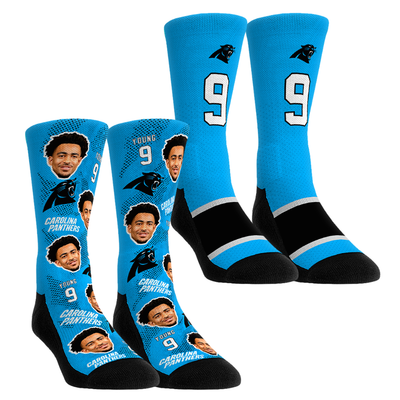Bryce Young Carolina Panthers Rock Em Youth Player Football Guy Two-Pack Crew Sock Set