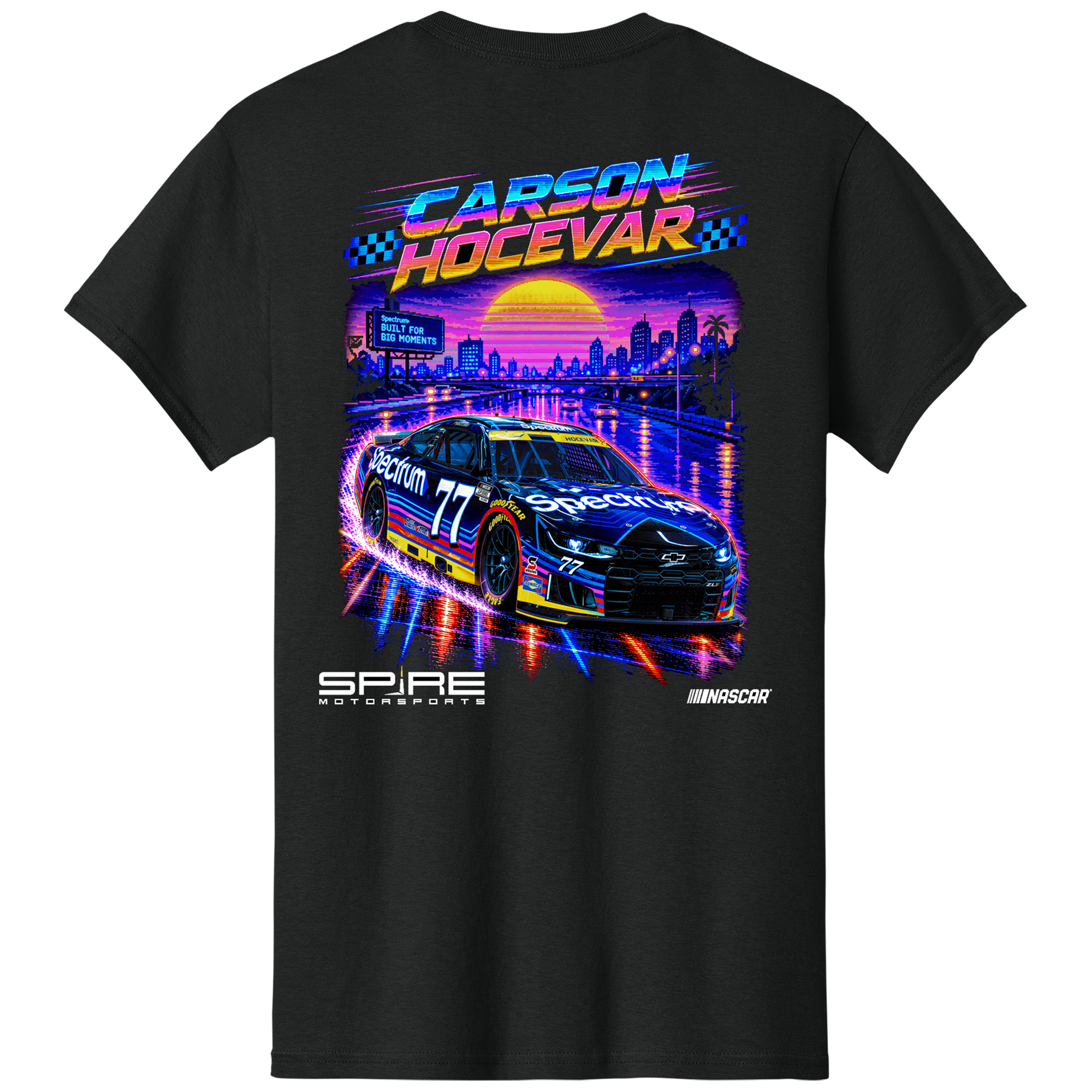 T-shirt homme Classic Ink Black Carson Hocevar Spectrum Car