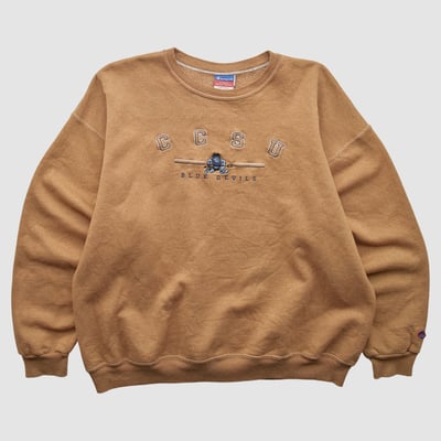 Central Connecticut State Blue Devils Champion 2000s Pullover Sweatshirt - Clay - XL by Fanatics Real Vintage
