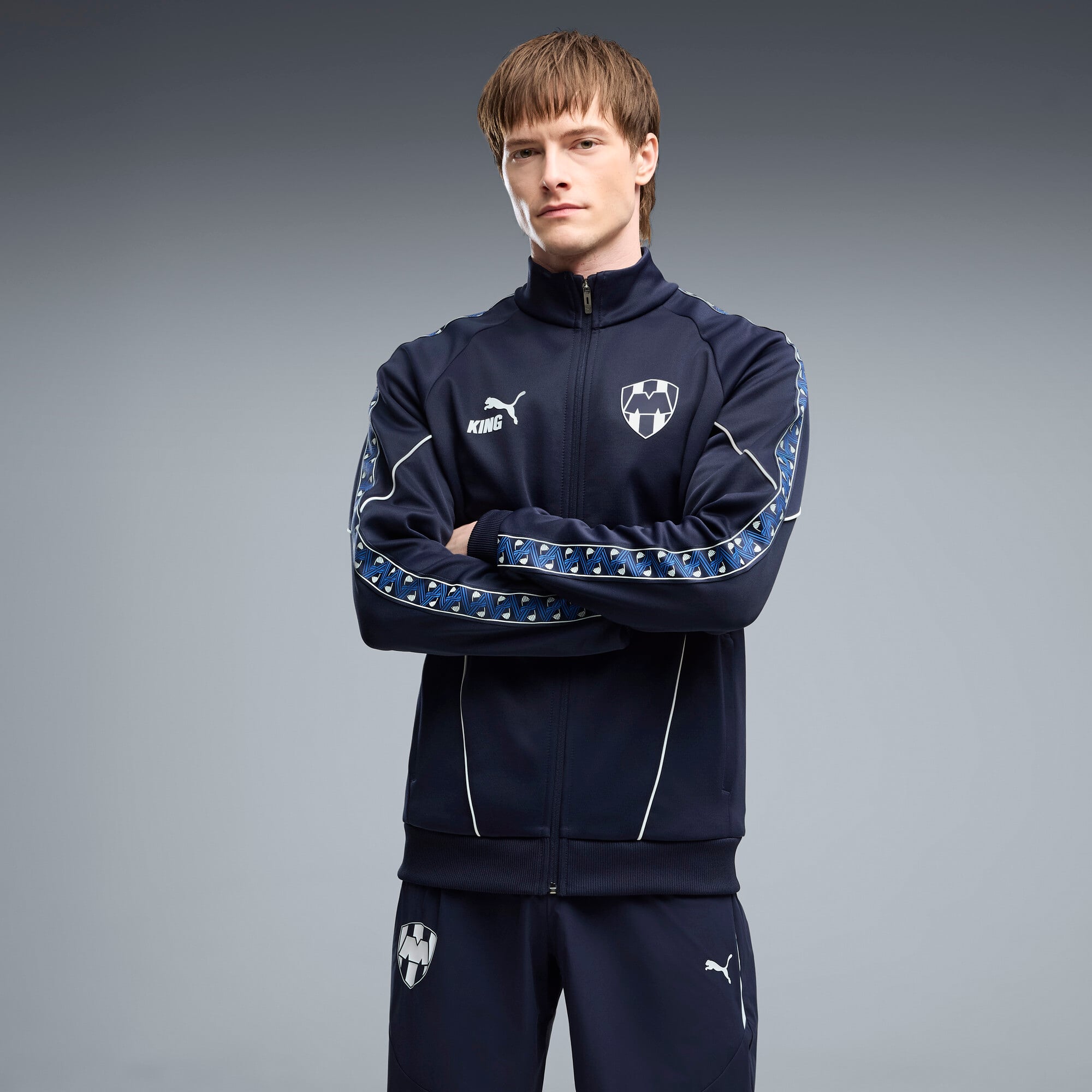 Men's Puma Navy CF Monterrey King Anthem dryCELL Full-Zip Jacket