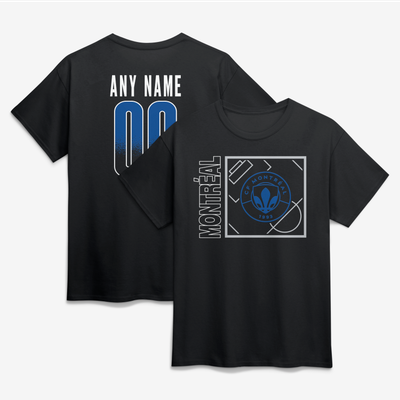 CF Montreal  Home Field Pop Personalized Name & Number T-Shirt - Black