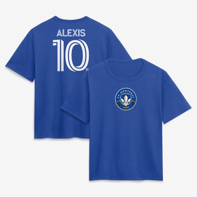 Alexis Sanchez CF Montreal Women's Authentic Stack Name & Number T-Shirt - Blue