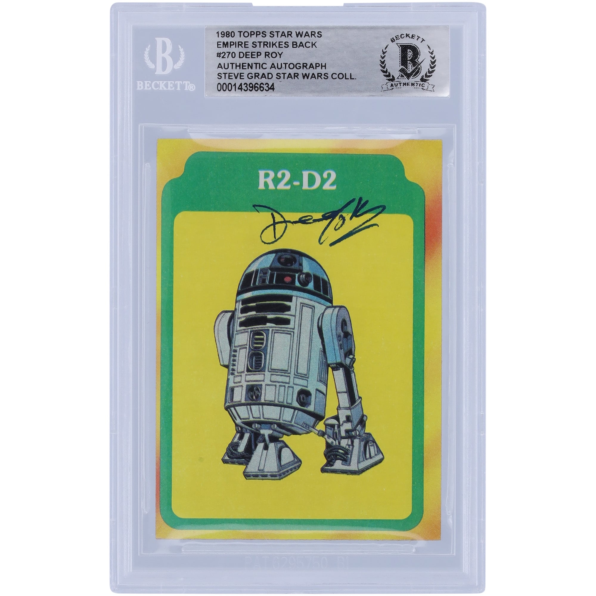 Bas Authenticated Sticker Deep Roy Star Wars