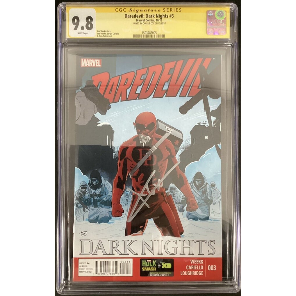 Charlie Cox Signed Daredevil Comic Book CGC 9.8 Dark Nights 3 