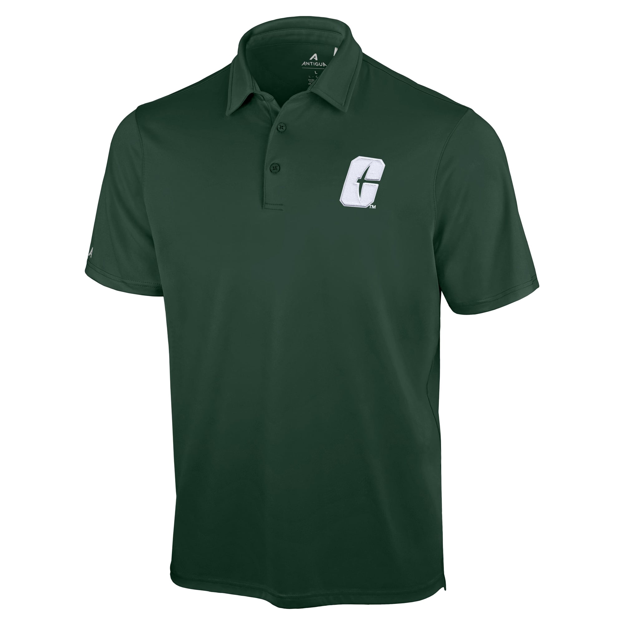 Polo Antigua vert pour homme Charlotte 49ers Unshakable Solid