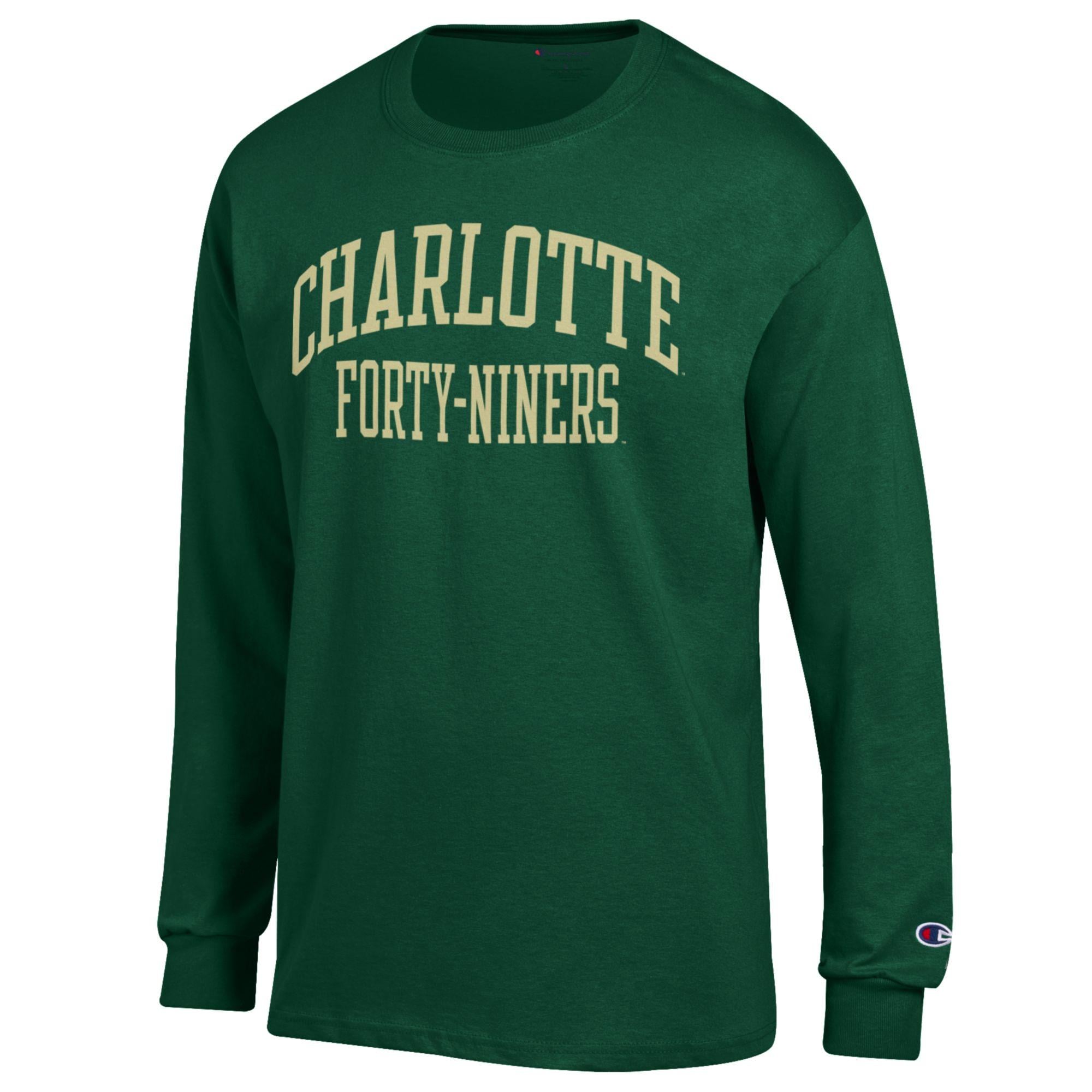 Men's Champion Green Charlotte 49ers Jersey Long Sleeve T-Shirt