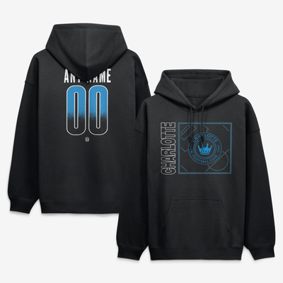 Charlotte FC Big & Tall Home Field Pop Personalized Name & Number Hoodie - Black