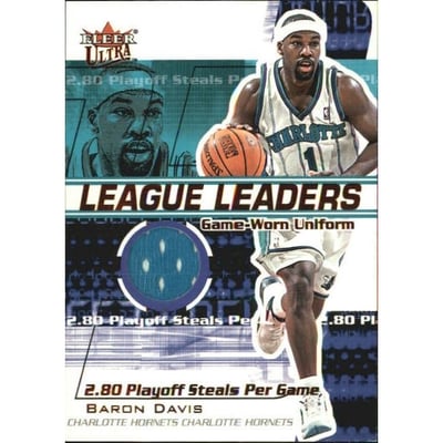 2001-02 Ultra League Leaders Game Worn #7 Baron Davis