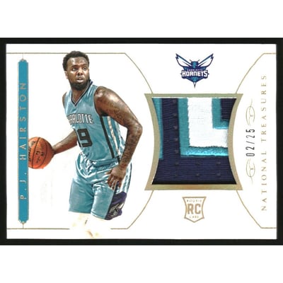 2014-15 Panini National Treasures NBA Rookie Materials Prime #RMPH P.J. Hairston/25
