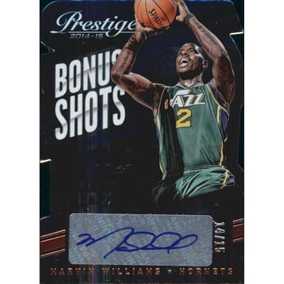 2014-15 Prestige Plus Bonus Shots Autographs Orange Die Cuts #67 Marvin Williams/15