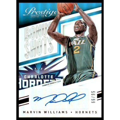 2014-15 Prestige Premium Bonus Shots Autographs Red #67 Marvin Williams/99