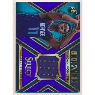 2014-15 Select Rookie Swatches Prizms Purple #22 Noah Vonleh
