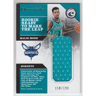 2017-18 Panini Chronicles Swatches #9 Malik Monk