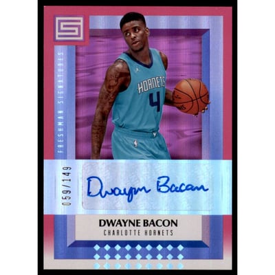 2017-18 Panini Status Freshman Signatures Pink #24 Dwayne Bacon