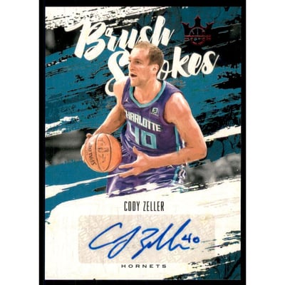 2019-20 Court Kings Brush Strokes Autographs Ruby #14 Cody Zeller/99