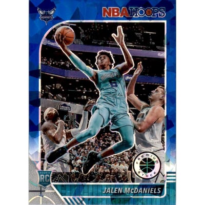 2019-20 Hoops Premium Stock Prizms Blue Cracked Ice #246 Jalen McDaniels