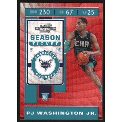 2019-20 Panini Contenders Optic T-Mall Rookies Red Wave #103 PJ Washington Jr.